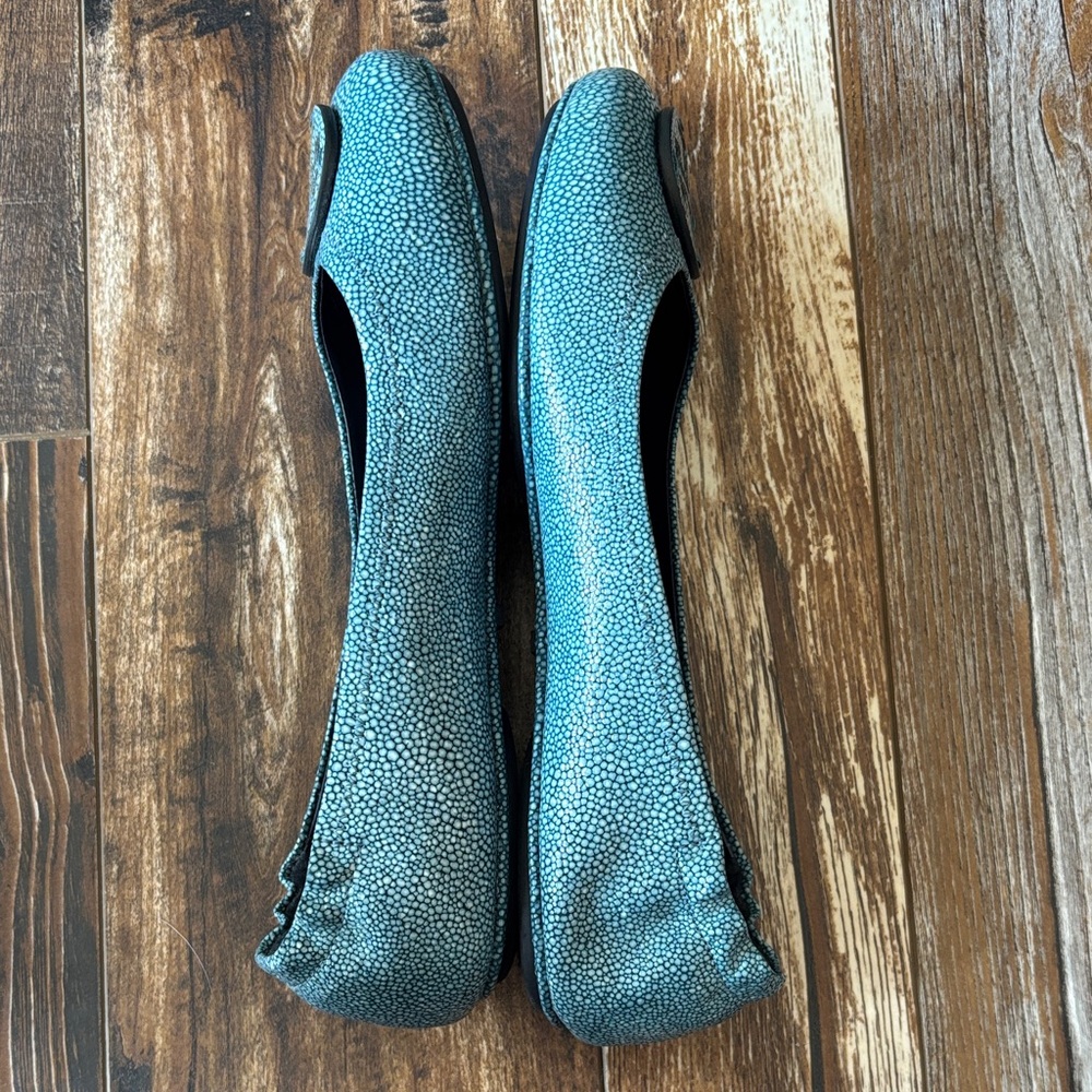 Tory Burch Teal/Aqua Reva Flats - Picture 2 of 7